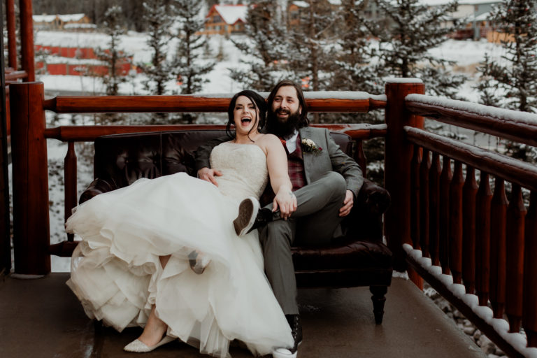 Intimate Canmore Winter Wedding